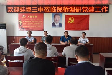 蚌埠三中沈亮一行赴倪桥村调研党建工作